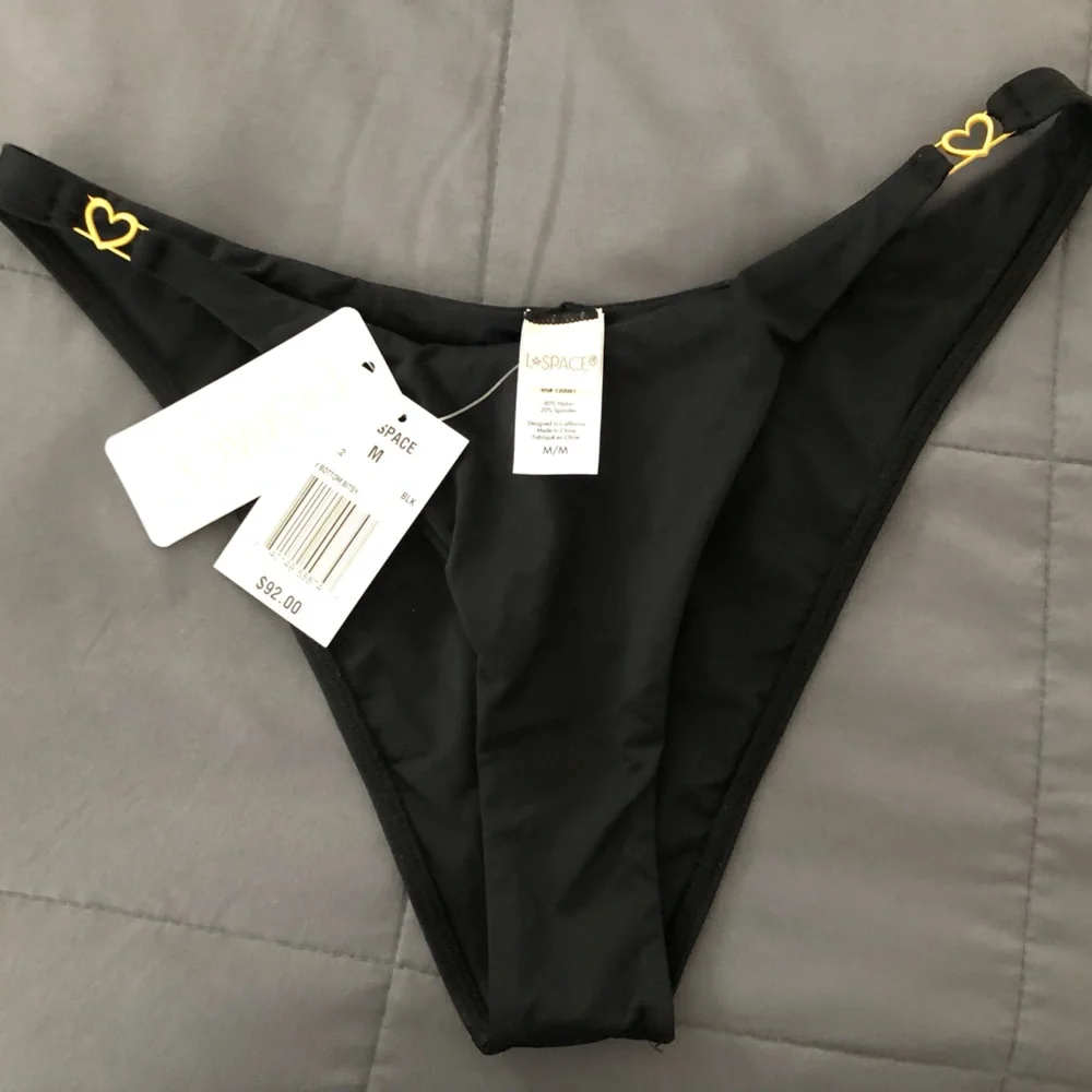 L* Space Ziggy Bitsy Bikini Bottom Black Size M • NEW WITH TAGS •